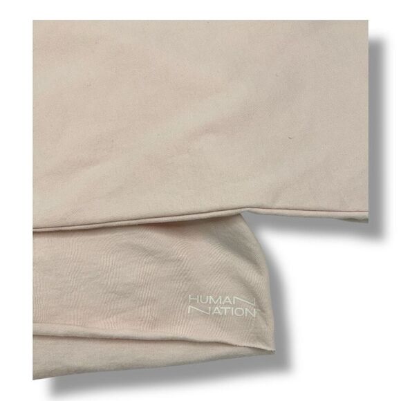 Human Nation Cropped Pink Smiley Face Hoodie Size Extra Extra Large - Picture 3 of 6